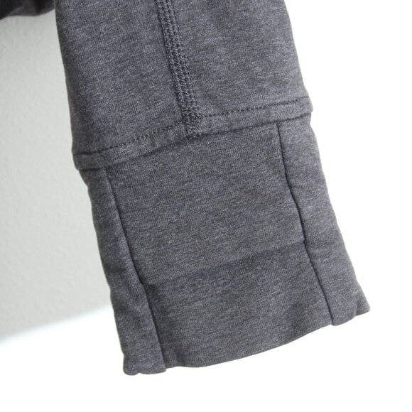 Lululemon Coast Wrap II Heathered Black Gray Cardigan Sweater Open Front Size 6 - Picture 10 of 15